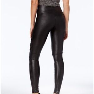 XS - SPANX Women's Faux Leather Moto Leggings